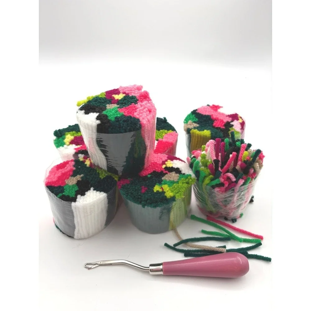 Dimensions Colorful Hummingbird Latch Hook Kit REPLACEMENT Yarn Bundles & Hook